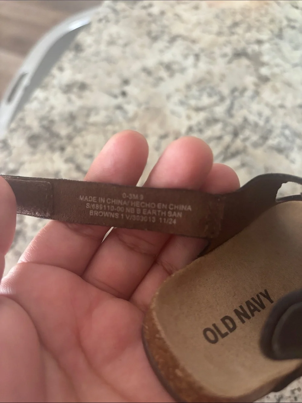 Old Navy Brown Double Strap Buckle Kids Sandals